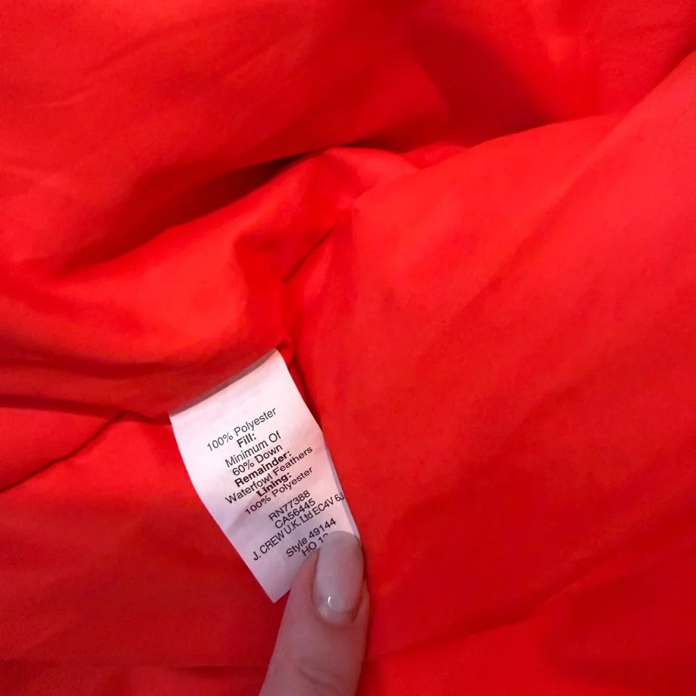 J. Crew Factory puffer‎ Dawn zip up vest in bright red S